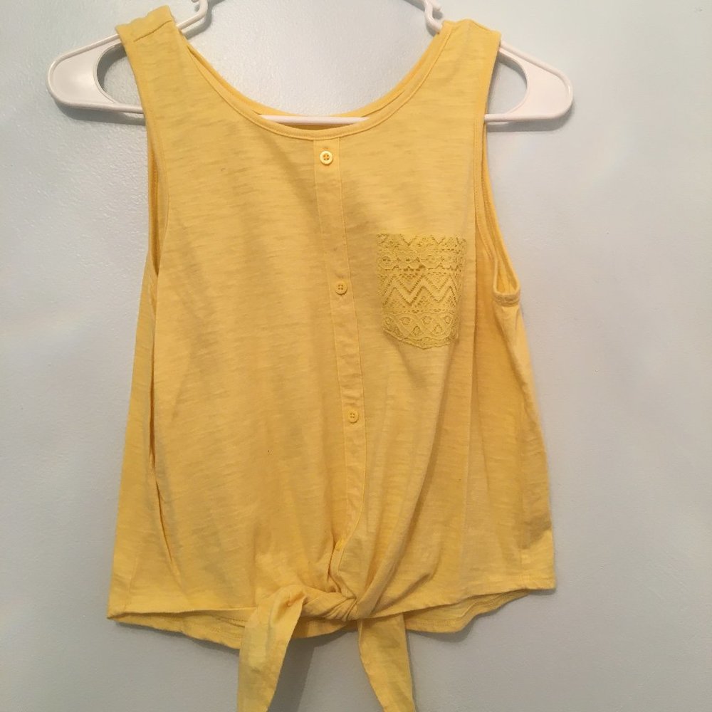 Yellow Wonder Nation Tye Down Top Girls XXL/18